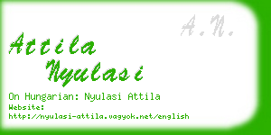 attila nyulasi business card
